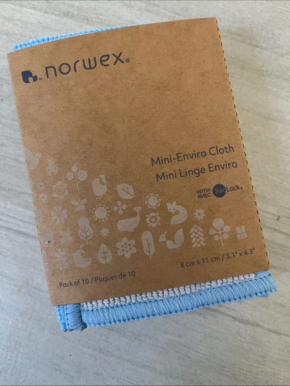 Norwex Mini Enviro Cloth in Light Blue